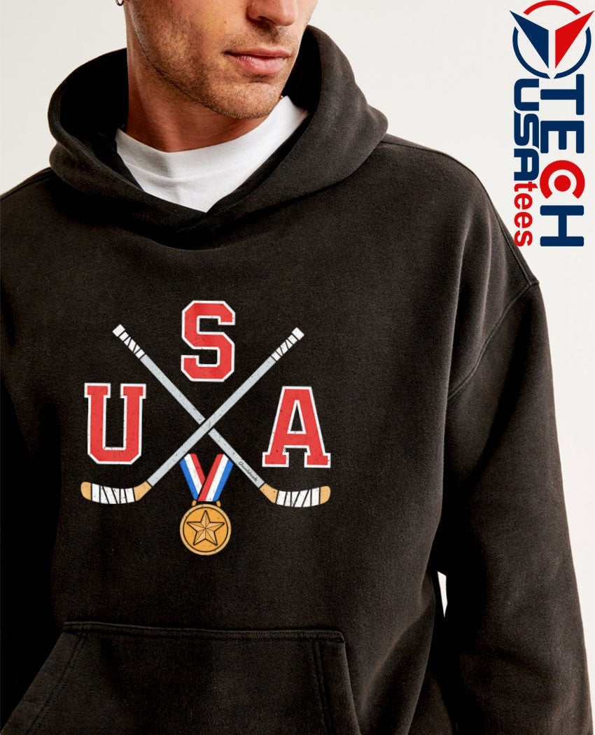 USA Gold Medal cross sticks shirt