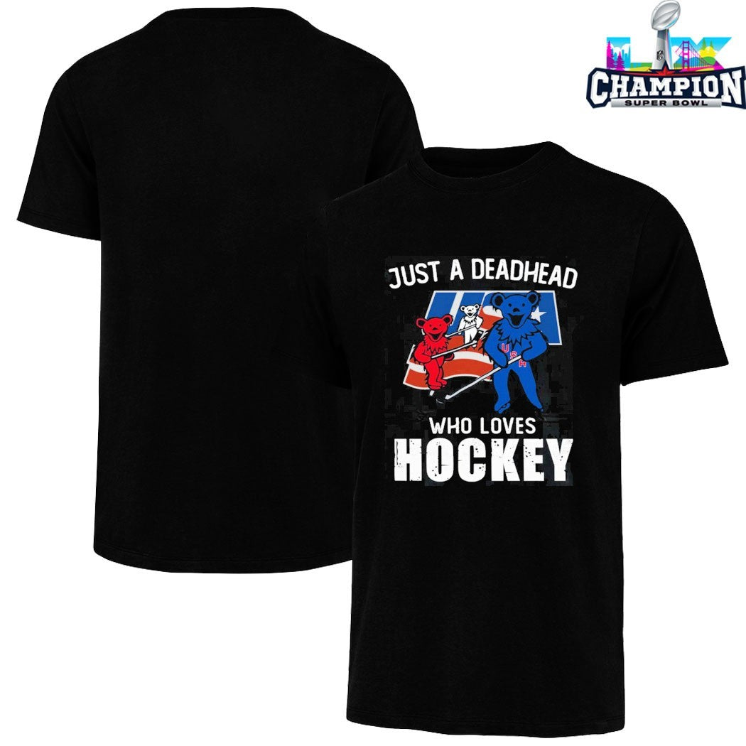 USA Grateful Dead Just A Deadhead Who Loves Hockey Bears T-shirts