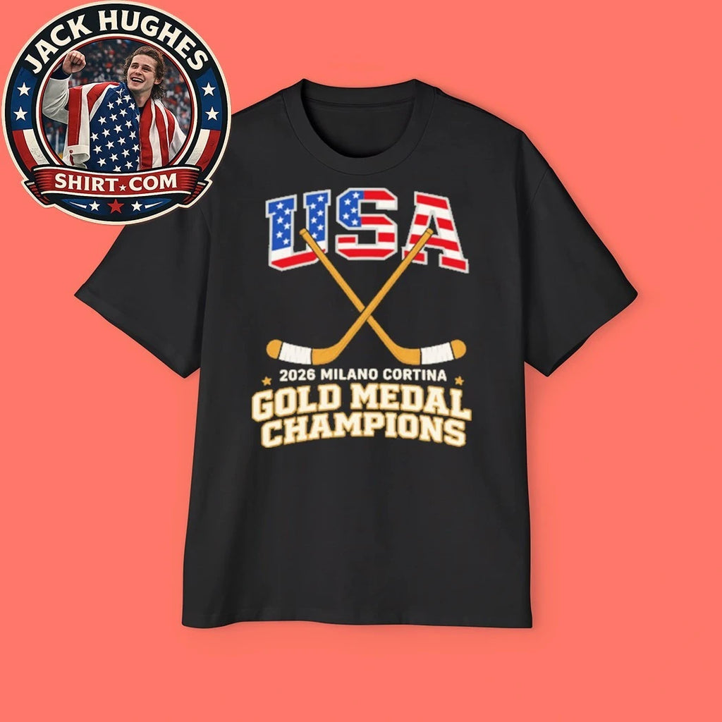 USA Hockey 2026 Milano Cortina Gold Medal Champions Trending Shirt