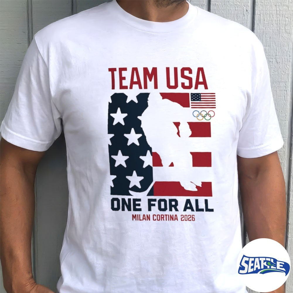 USA Hockey 2026 Winter Olympics Heart of Gold One For All Milan Cortina shirt