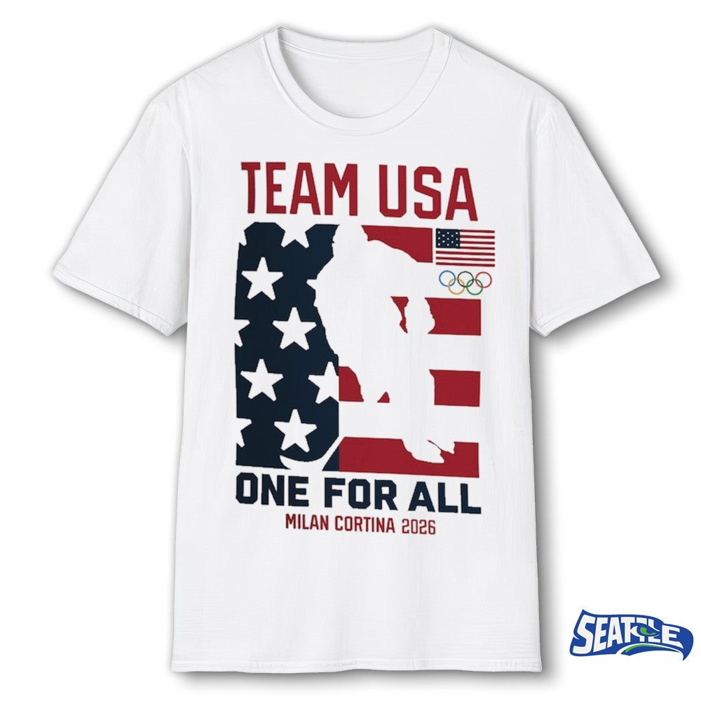 USA Hockey 2026 Winter Olympics Heart of Gold One For All Milan Cortina shirt