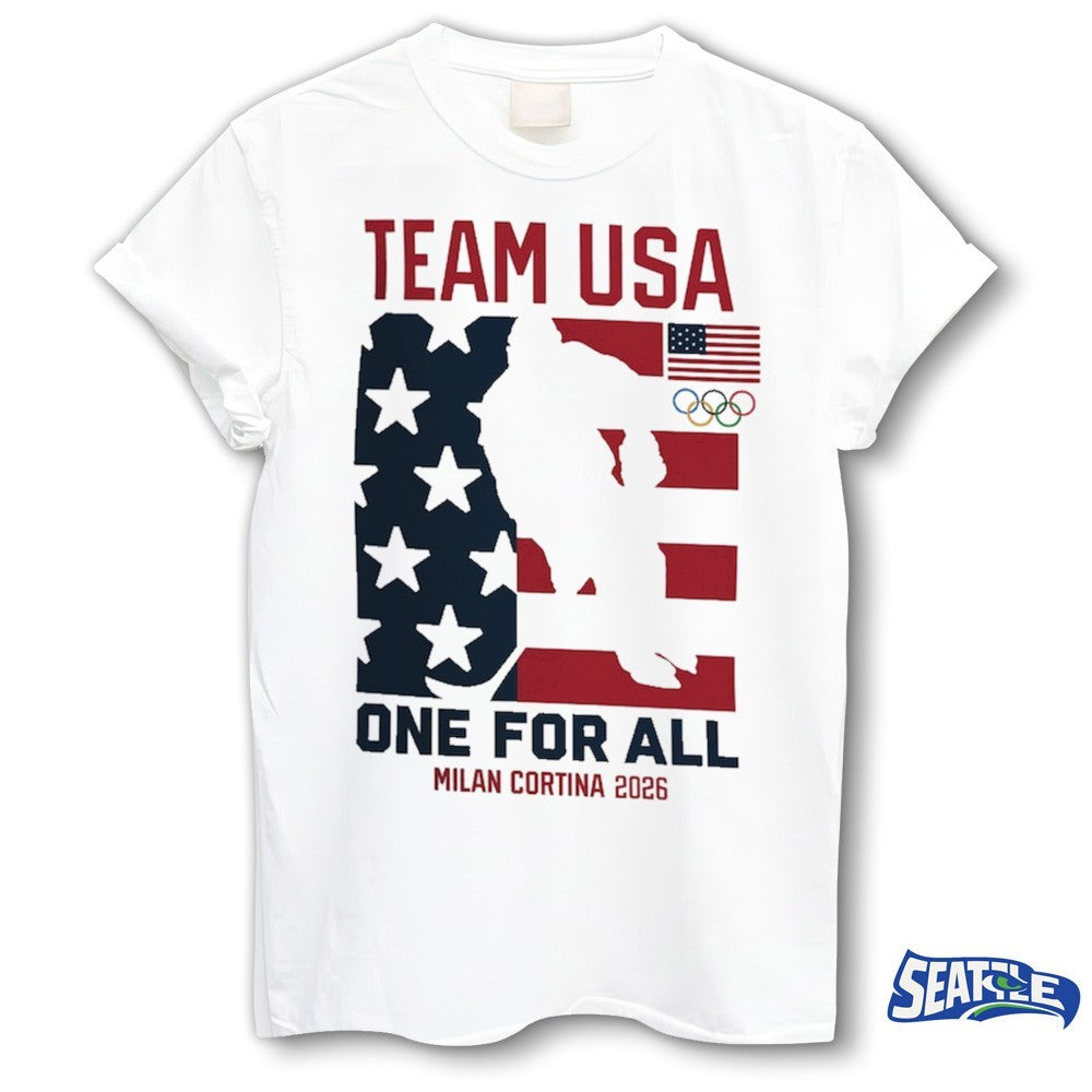 USA Hockey 2026 Winter Olympics Heart of Gold One For All Milan Cortina shirt