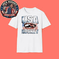USA Hockey Bloody Teeth Flag Graphic T-Shirt