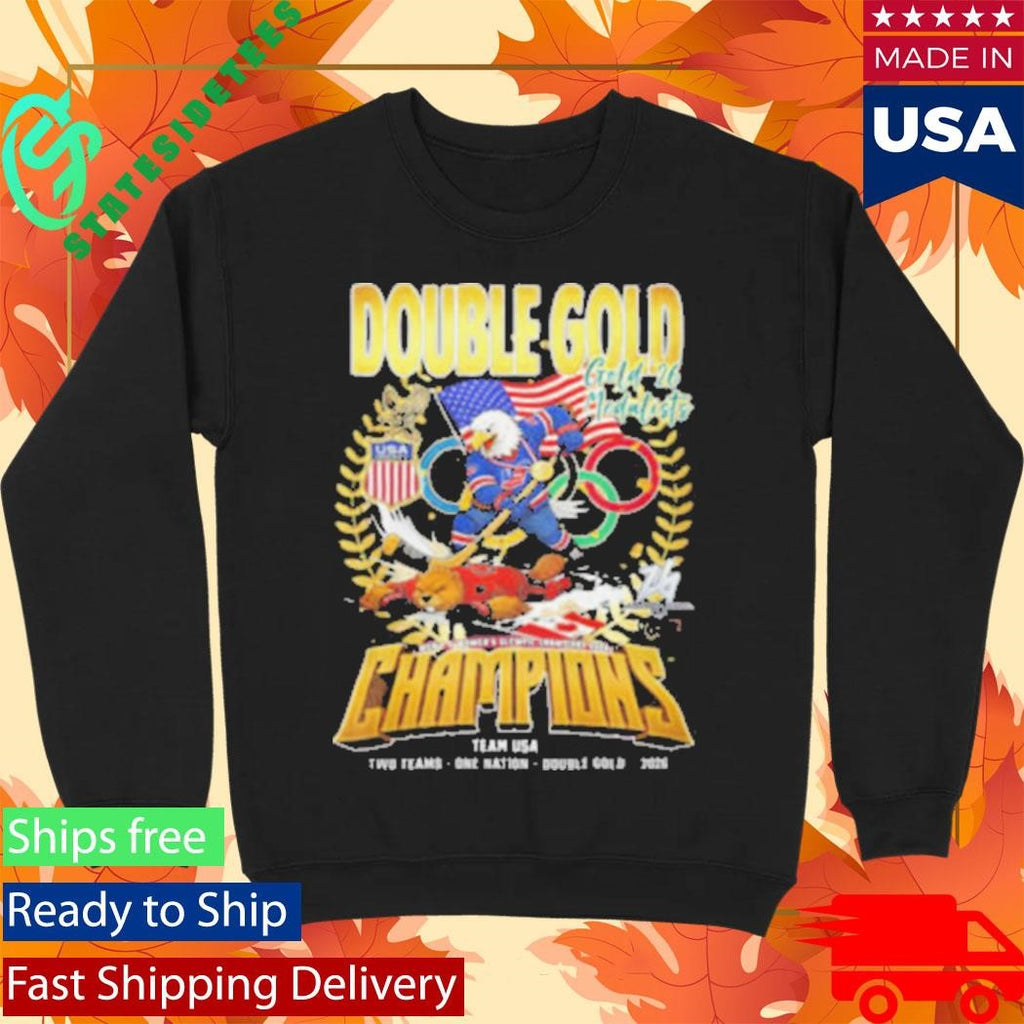 USA Hockey Double Gold Champions 2026 Eagle vs Beaver Shirt