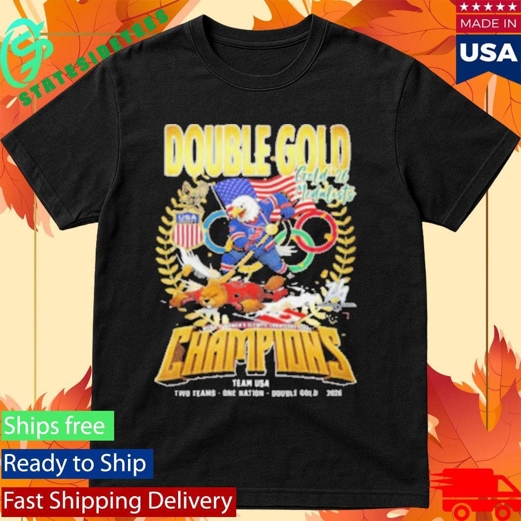 USA Hockey Double Gold Champions 2026 Eagle vs Beaver Shirt