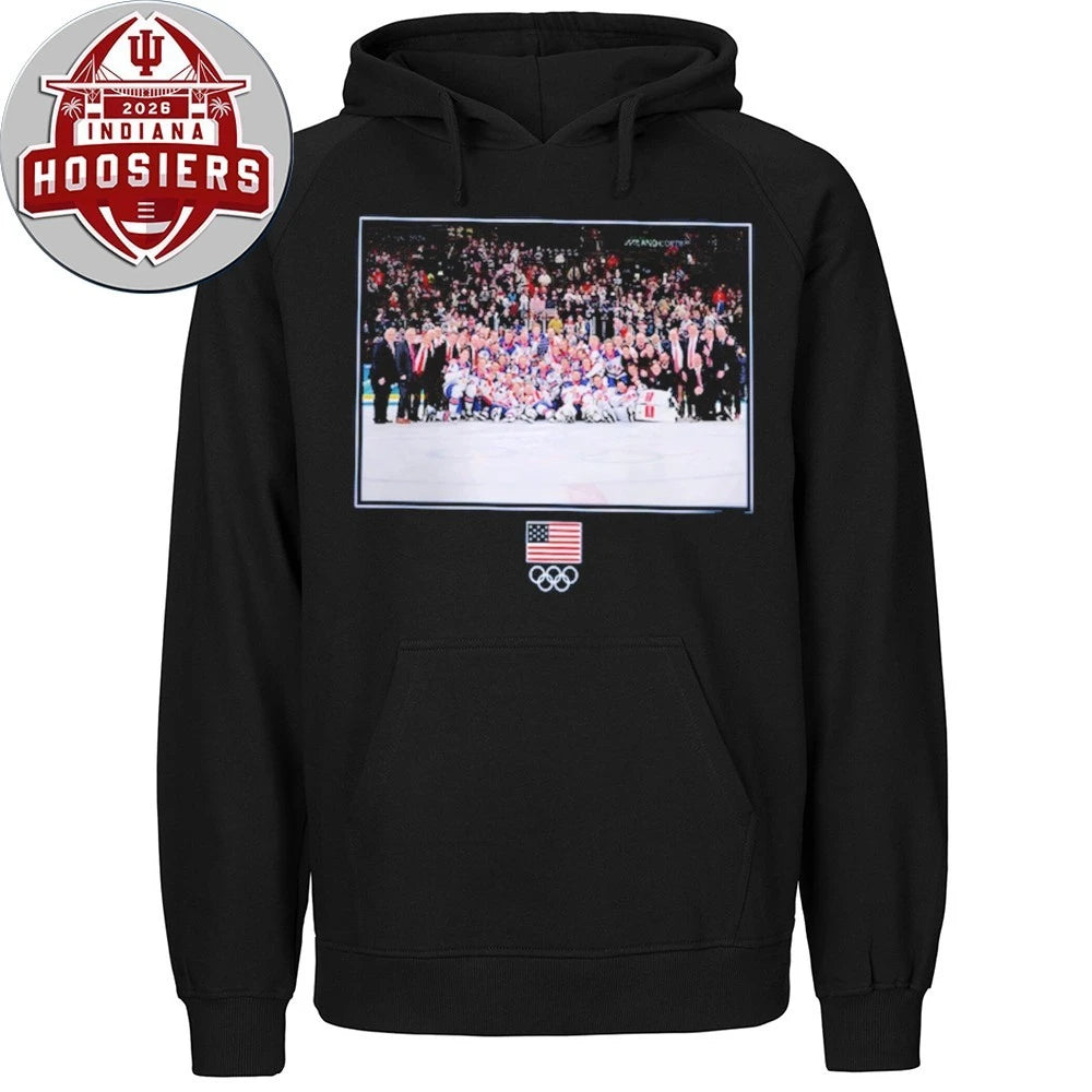 USA Hockey Fanatics Medal Moment Flag T-Shirt