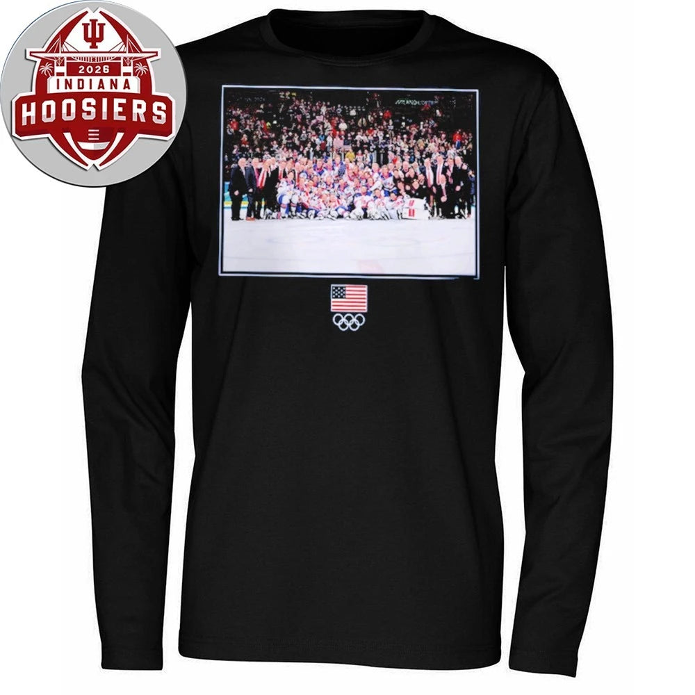 USA Hockey Fanatics Medal Moment Flag T-Shirt