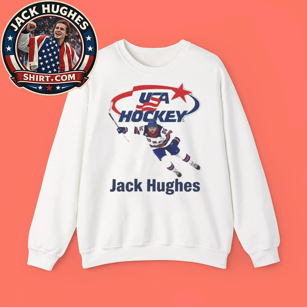 USA Hockey Jack Hughes Golden Goal 2026 Tee Shirt