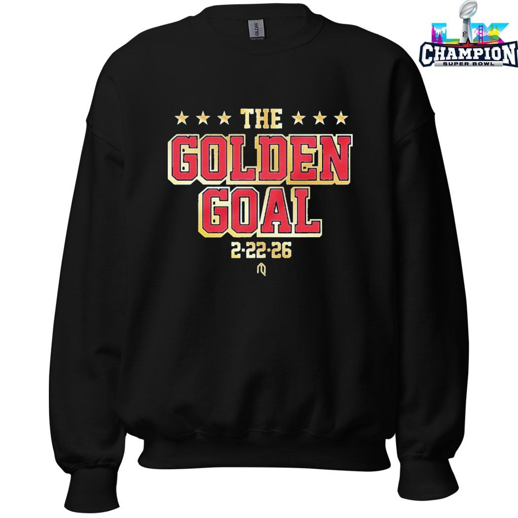 USA Hockey Men’s Olympic World Champions 2026 The Golden Goal 2 22 T-shirts