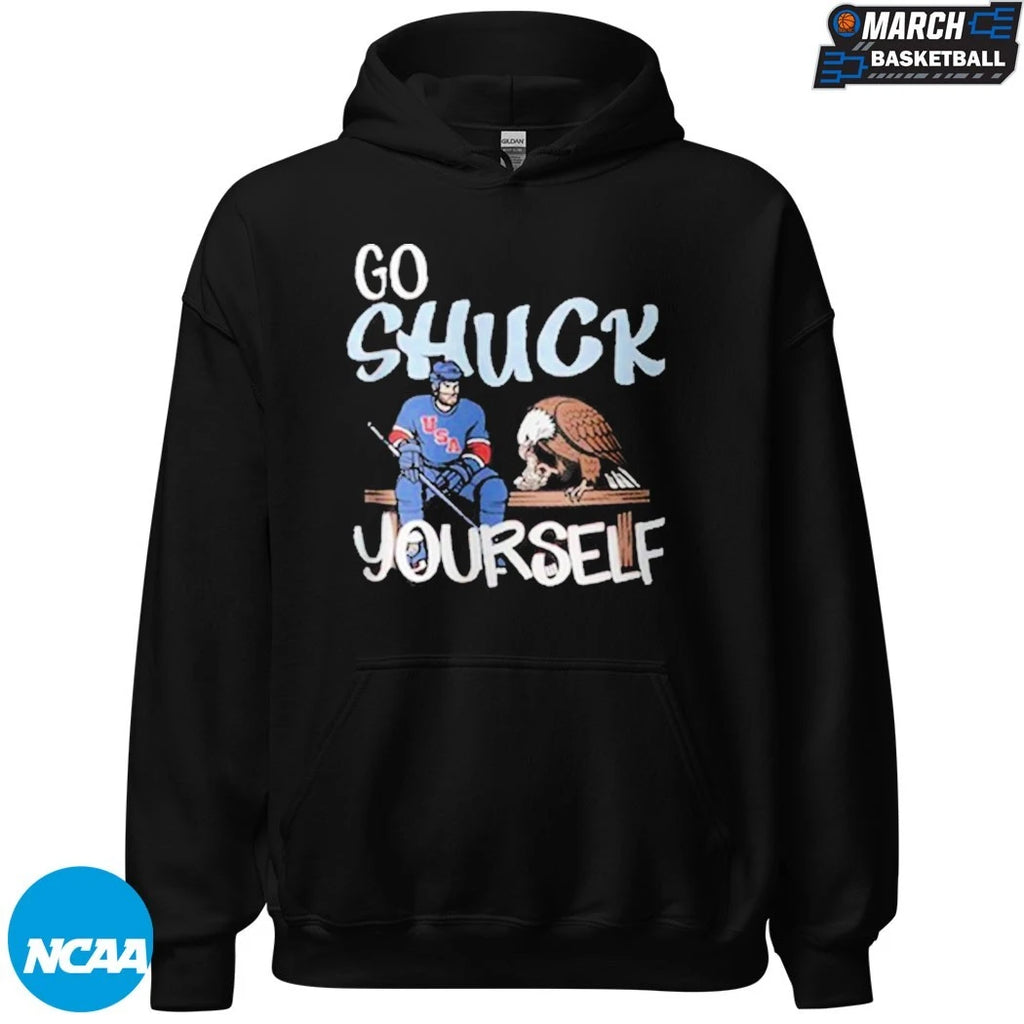 USA Hockey Team Go Shuck Yourself Eagle T-shirts