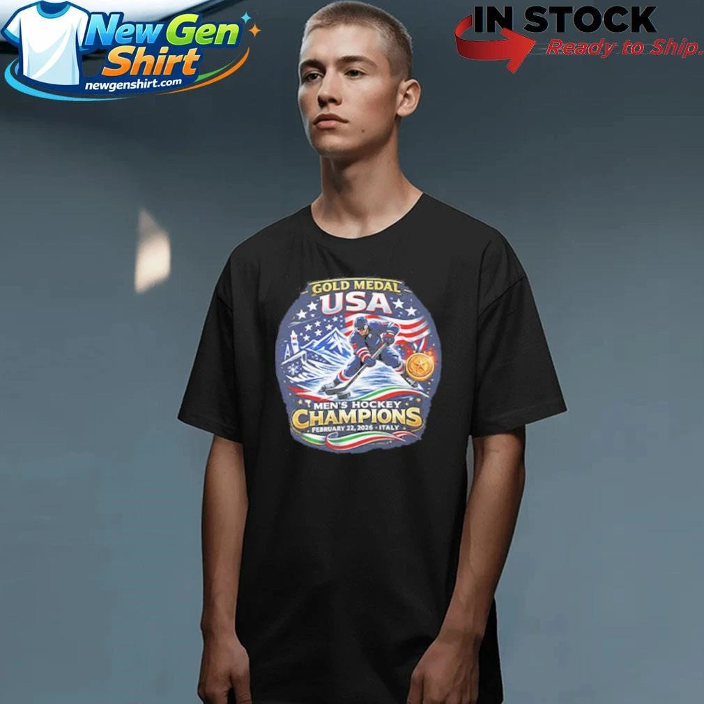 USA Men’s Hockey Gold Medal Champions 2026 Shirt