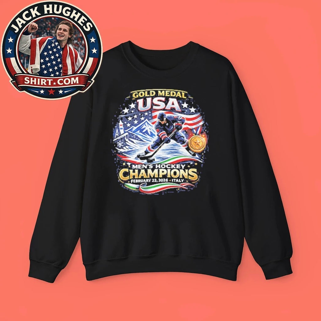 USA Men’s Hockey Gold Medal Champions February 22 2026 Italy New Shirt