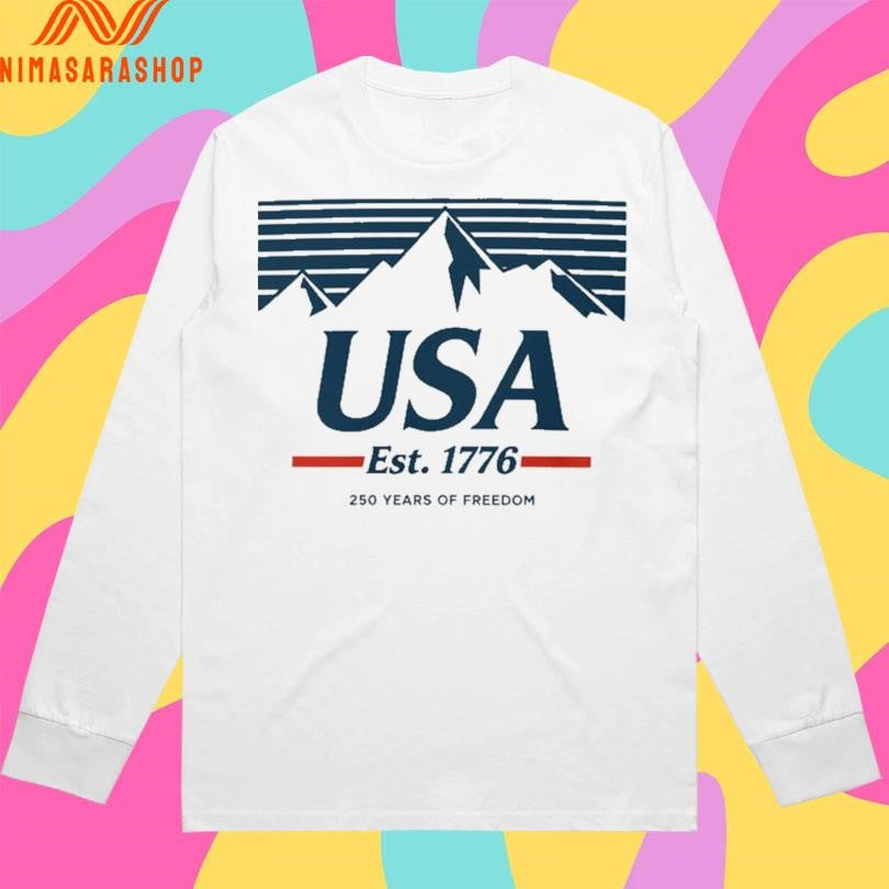 USA Mountains Est 1776 250 Years Of Freedom Shirts