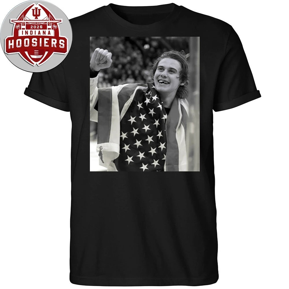 USA Olympic Gold Medal Hockey Jack Hughes Flag Shirt
