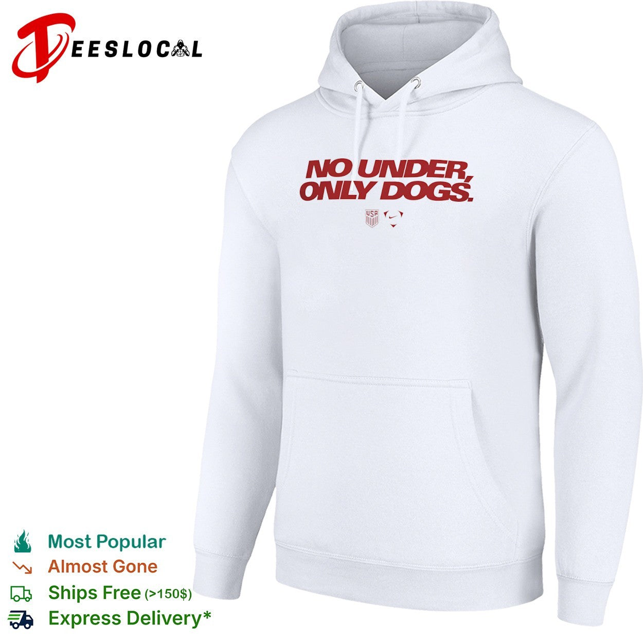 USA Soccer team logo no under only dogs shirt