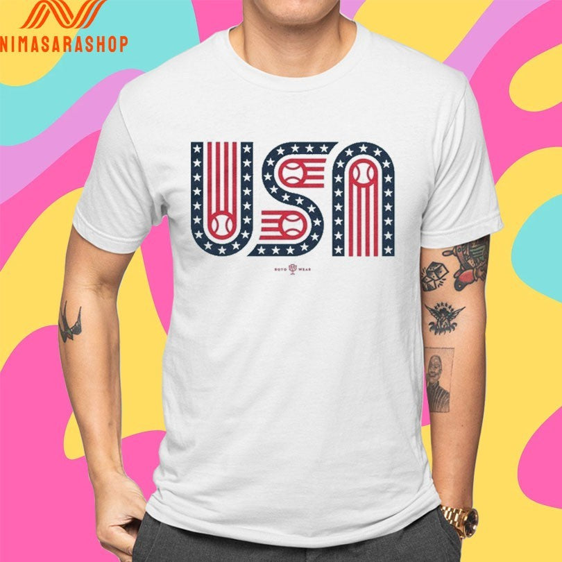 USA Stars Stripes And Baseball Shirts