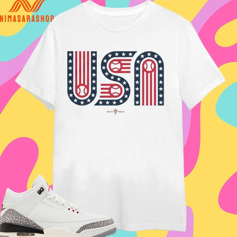 USA Stars Stripes And Baseball Shirts