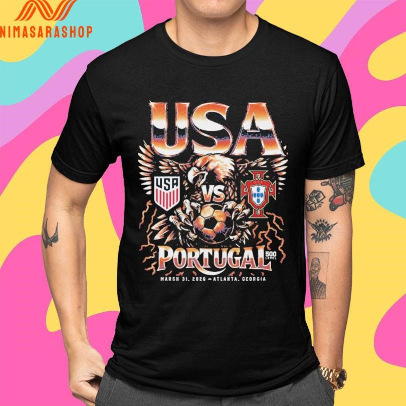 USA Usmnt Vs Portugal 2026 Match Up March 31 2026 Atlanta Georgia Shirts