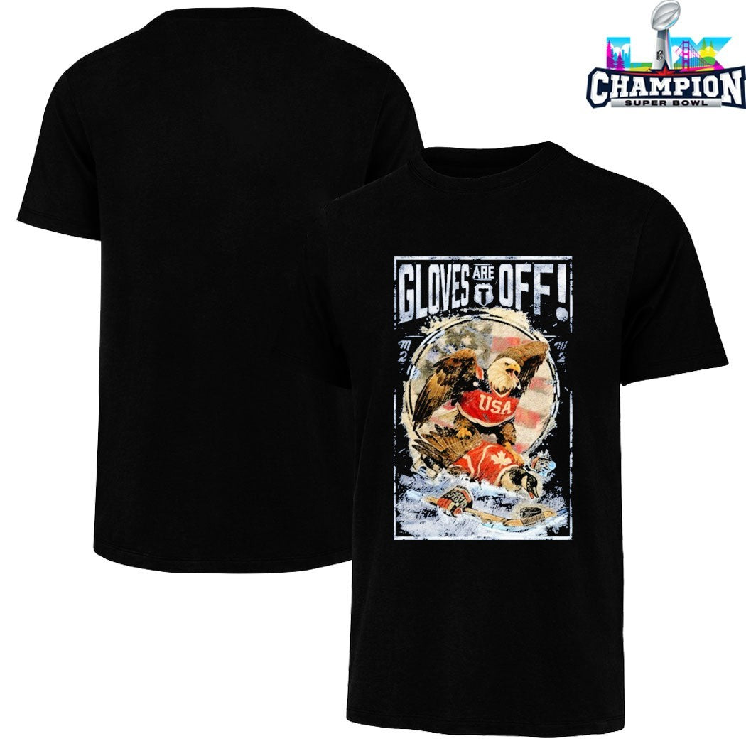 USA Win Canada The Gloves Off Mascot T-shirts