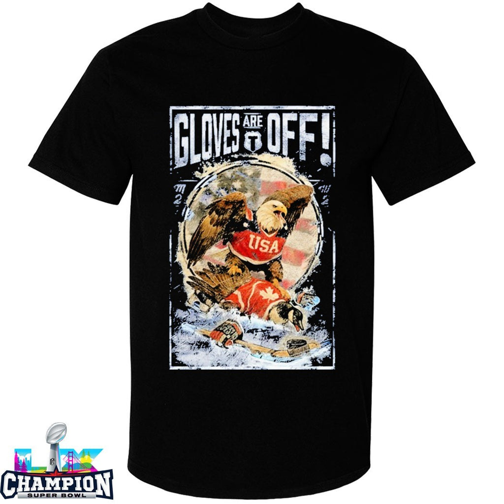 USA Win Canada The Gloves Off Mascot T-shirts