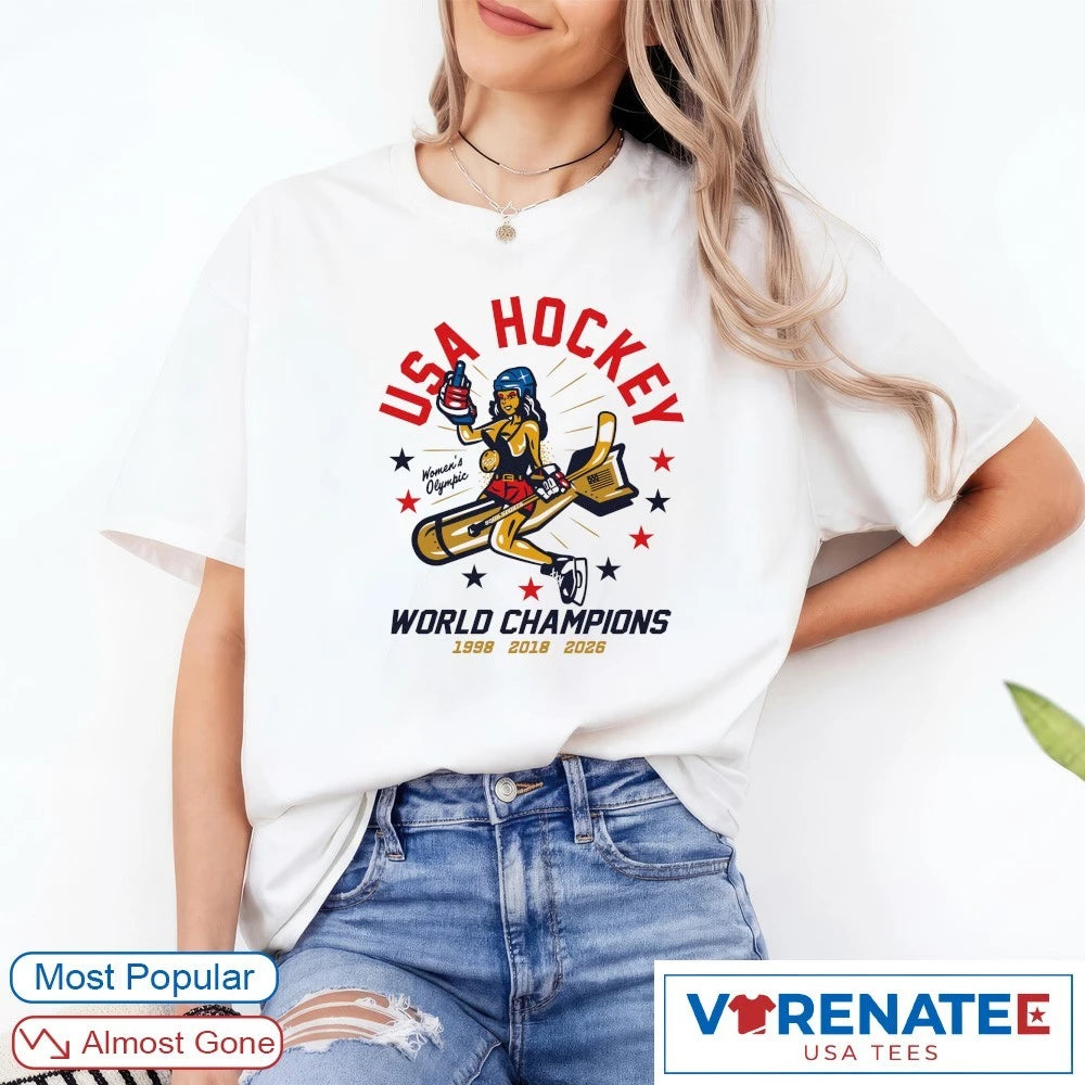 USA Women’s Hockey World Champions 1998 – 2026 shirt