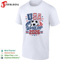 USA World cup 2026 soccer championship patriotic American flag football shirt