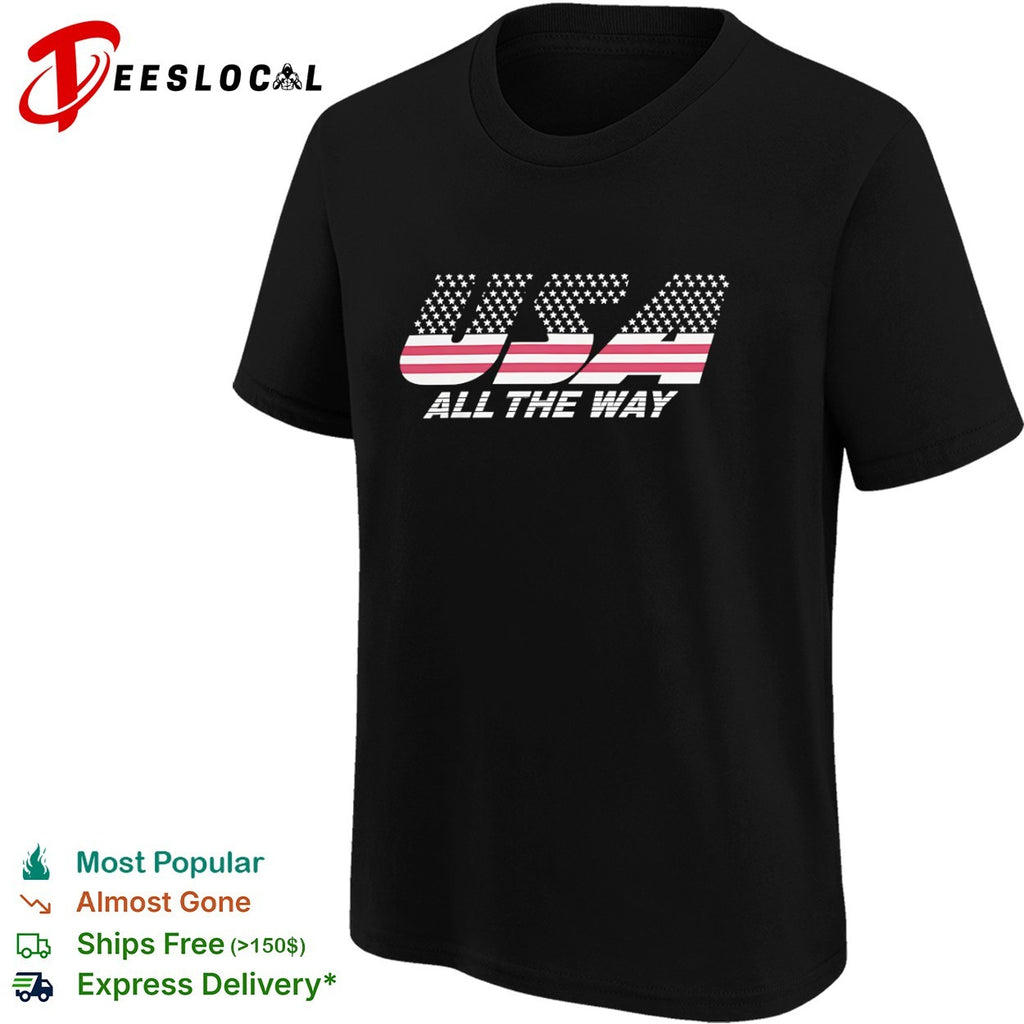USA all the way American flag shirt