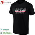 USA all the way American flag shirt
