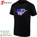 USA flag shark with baseball sports logo American animal shirt