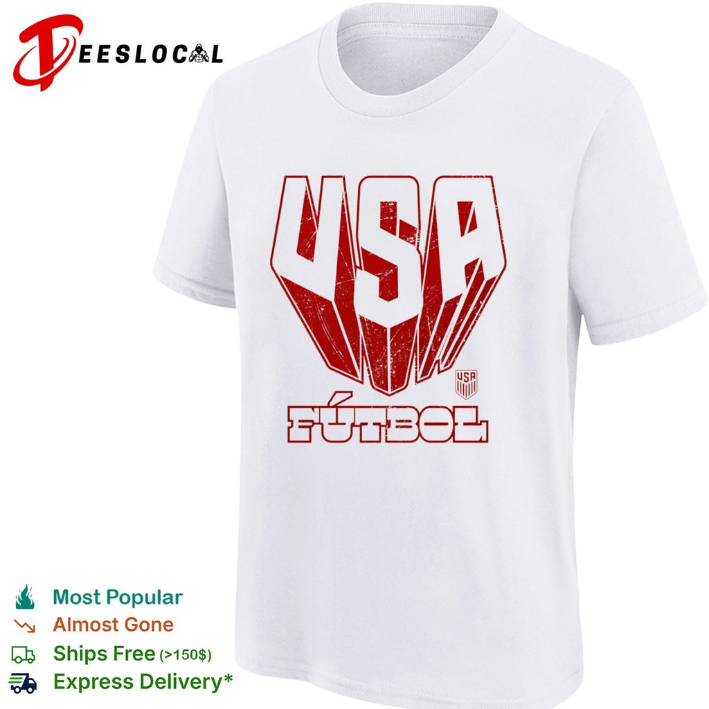 USA soccer red logo futbol shirt
