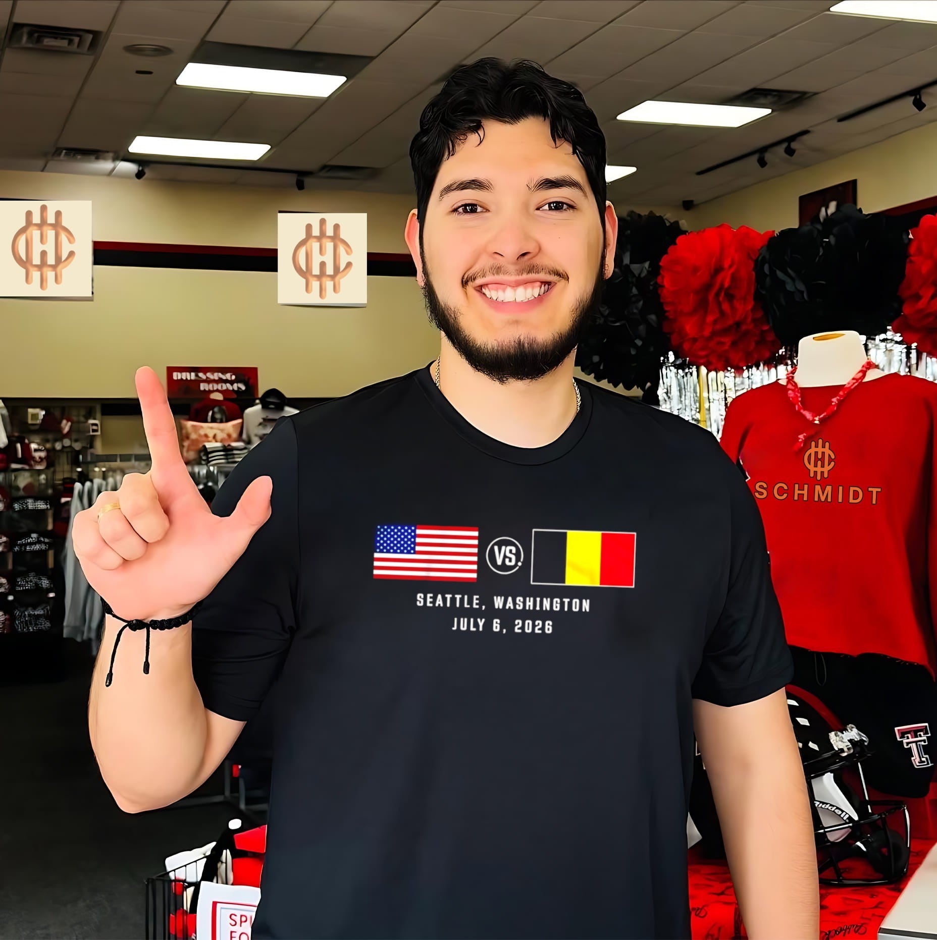 USA vs Belgium Soccer Matchup Seattle July 6 2026 shirt