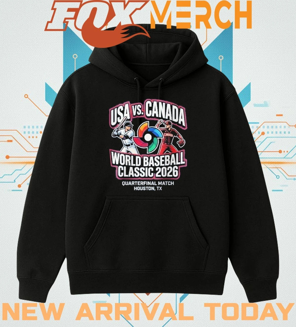 USA vs Canada 2026 World Baseball Classic quarterfinal match Houston, Tx t-shirt