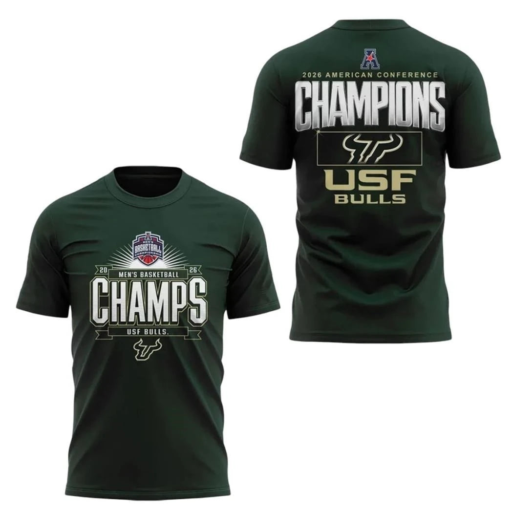 USF Bulls 2026 American Conference Men’s Basketball Tournament Champions Shirt