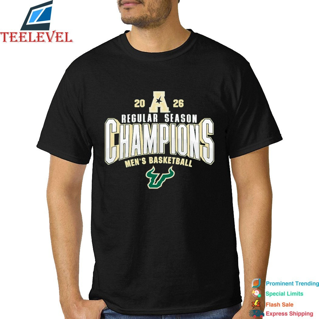 USF South Florida Bulls 2026 AAC Men’s Basketball Regular Season Champions T-Shirts