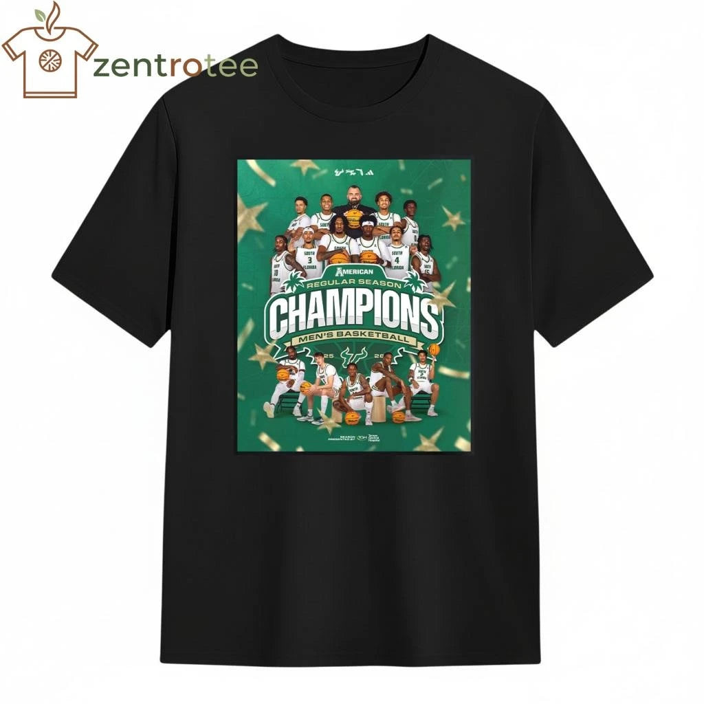 USF South Florida Bulls Men’s Basketball 2025 2026 ACC Regular Season Champions tee