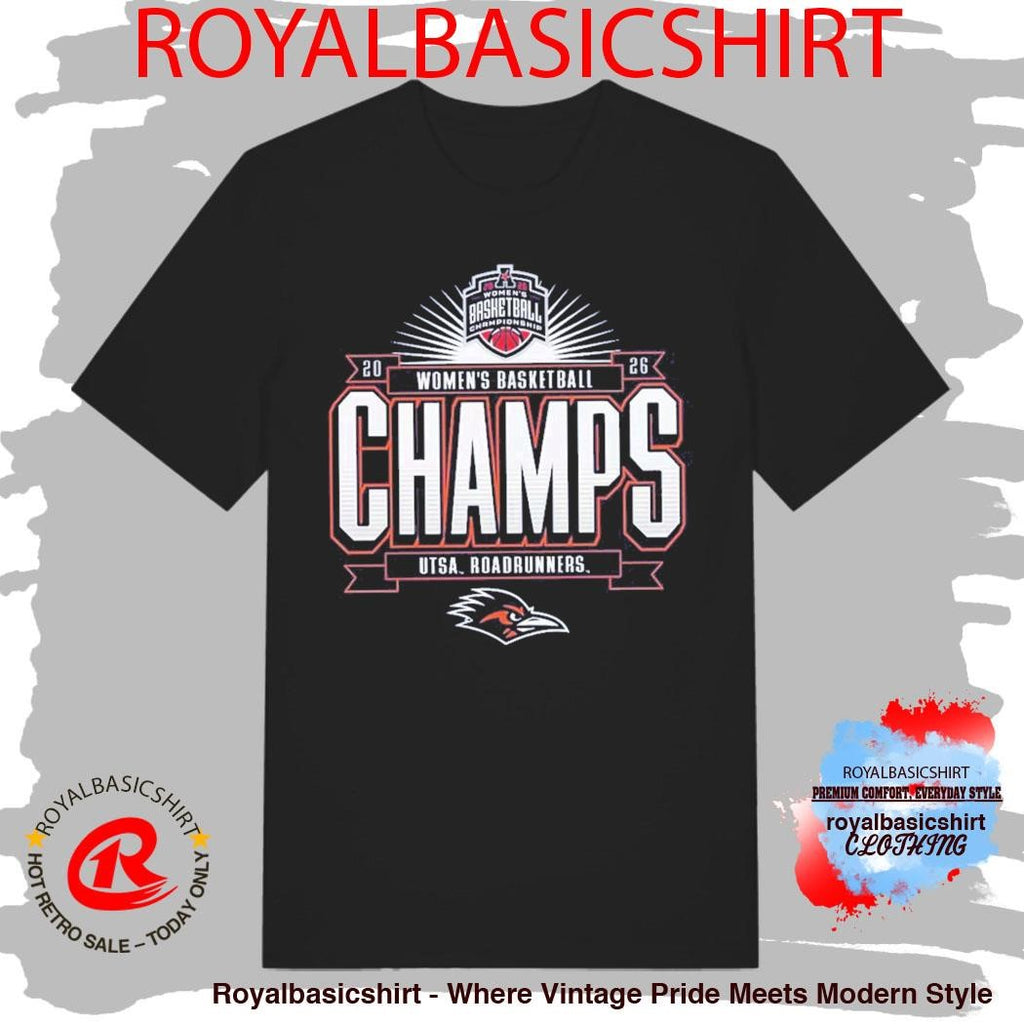 UTSA Roadrunners 2026 American Conference Women’s Basketball Tournament Champions Locker Room T-Shirt