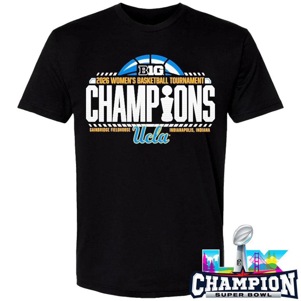 Ucla Bruins 2026 Big Ten Women’s Basketball Tournament Champions Locker Room Shirt