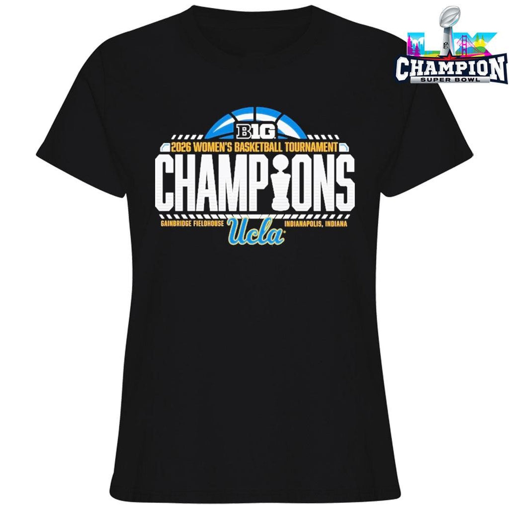 Ucla Bruins 2026 Big Ten Women’s Basketball Tournament Champions Locker Room Shirt