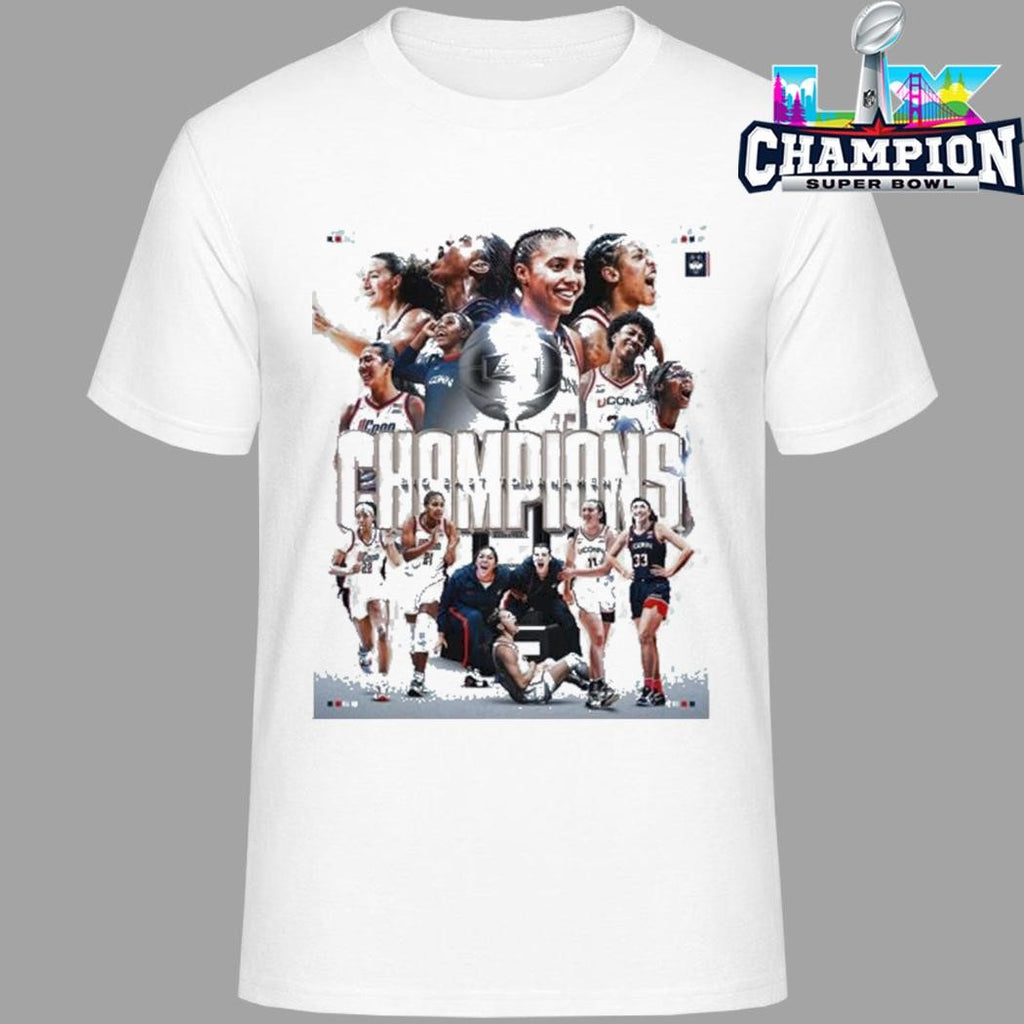Uconn Huskies Women’s Basketball 2026 Big East Tournament Champions Shirt