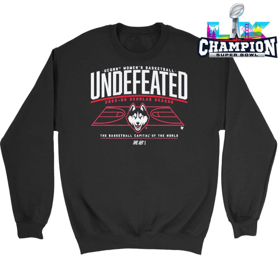 Uconn Huskies Women’s Basketball Undefeated The Basketball Capital Of The World Shirt