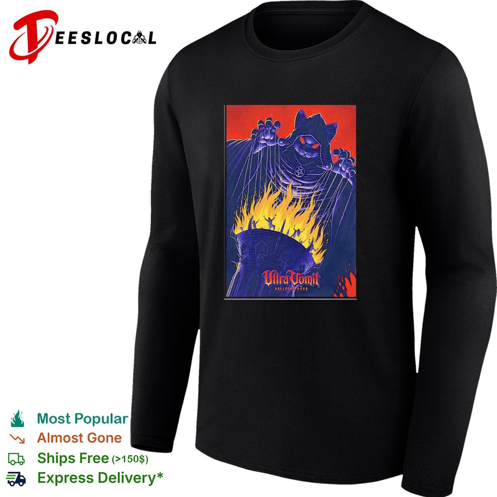 Ultra Vomit Hellfest 2026 Evil Cat Puppet Master Marionette Horror Metal Music shirt