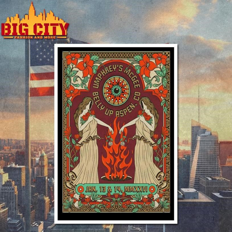 Umphrey’s McGee At Belly Up In Aspen CO On Jan 13-14 2026 Poster Shirt