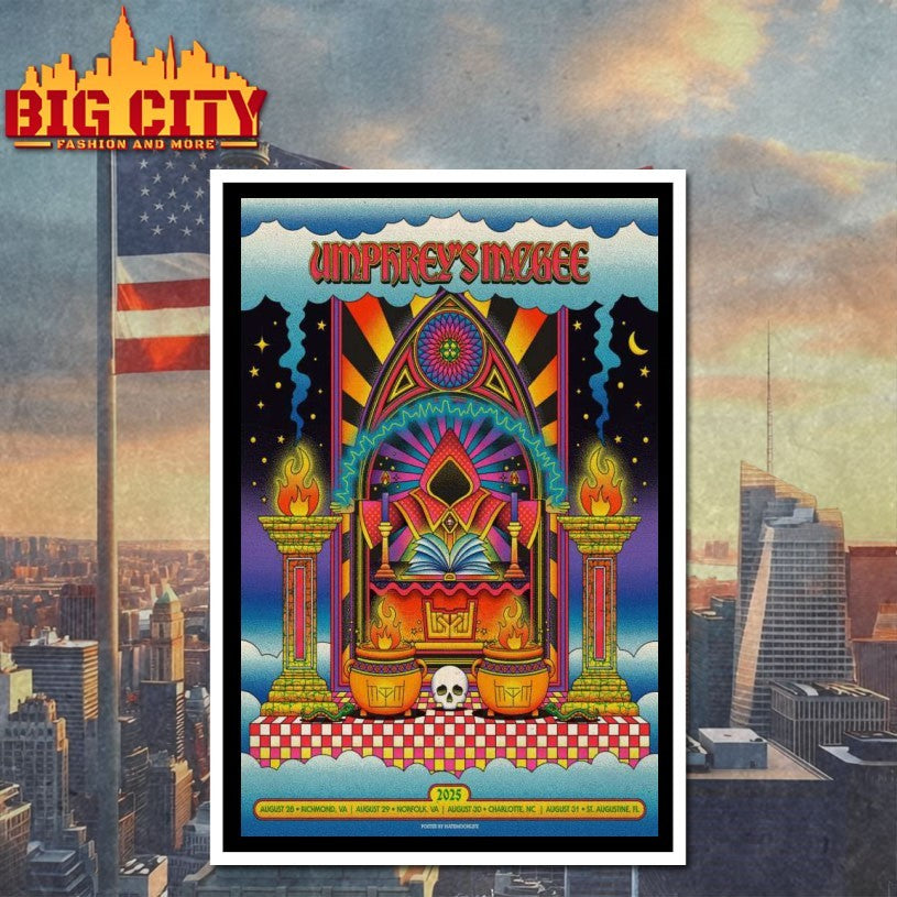 Umphrey’s McGee Aug 28, 2025 The National, Richmond, VA Concert Poster Shirts