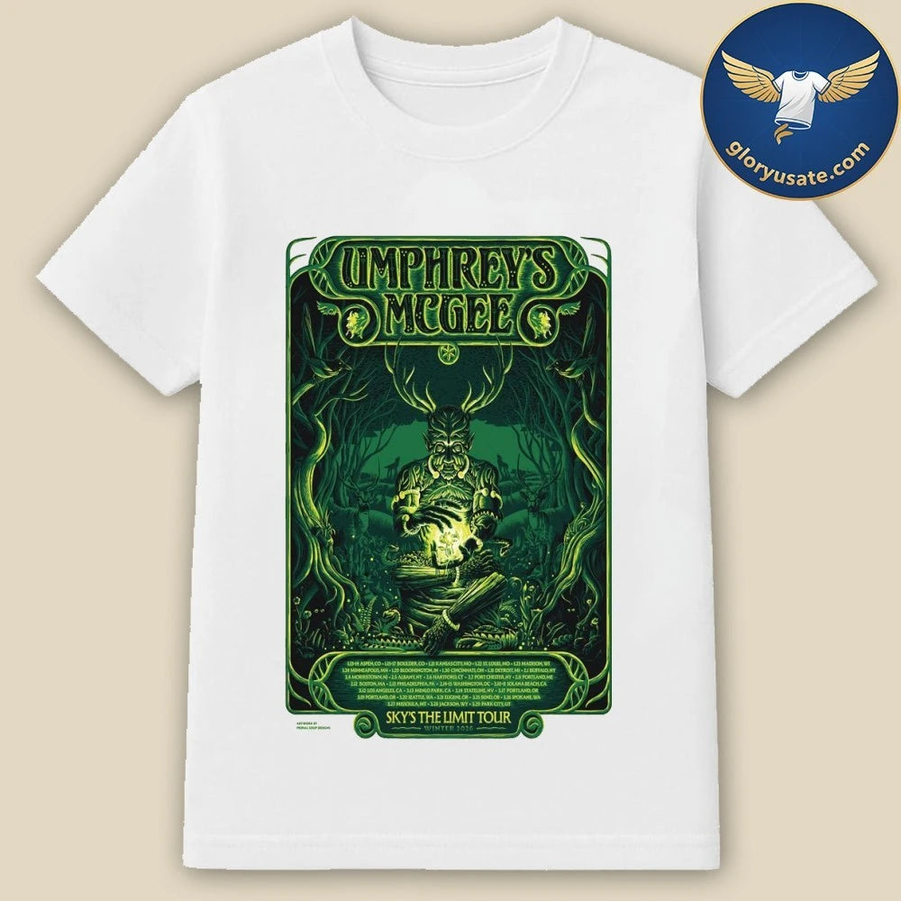 Umphrey’s McGee Tour Sky’s The Limit Winter 2026 Poster Shirt