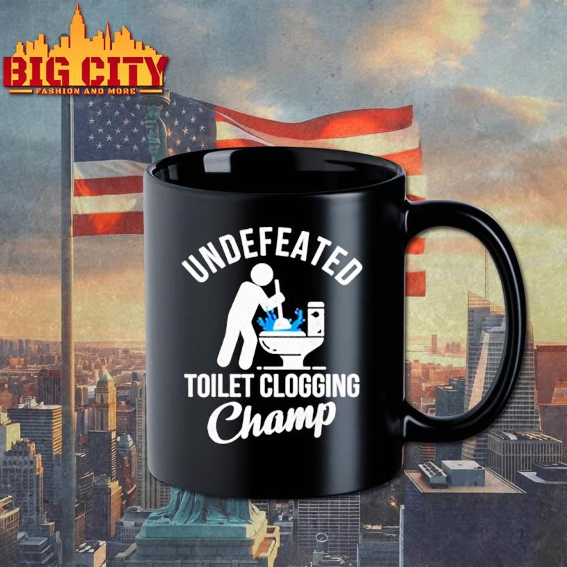 Undefeated Toilet Clogging Champ graphic shirt