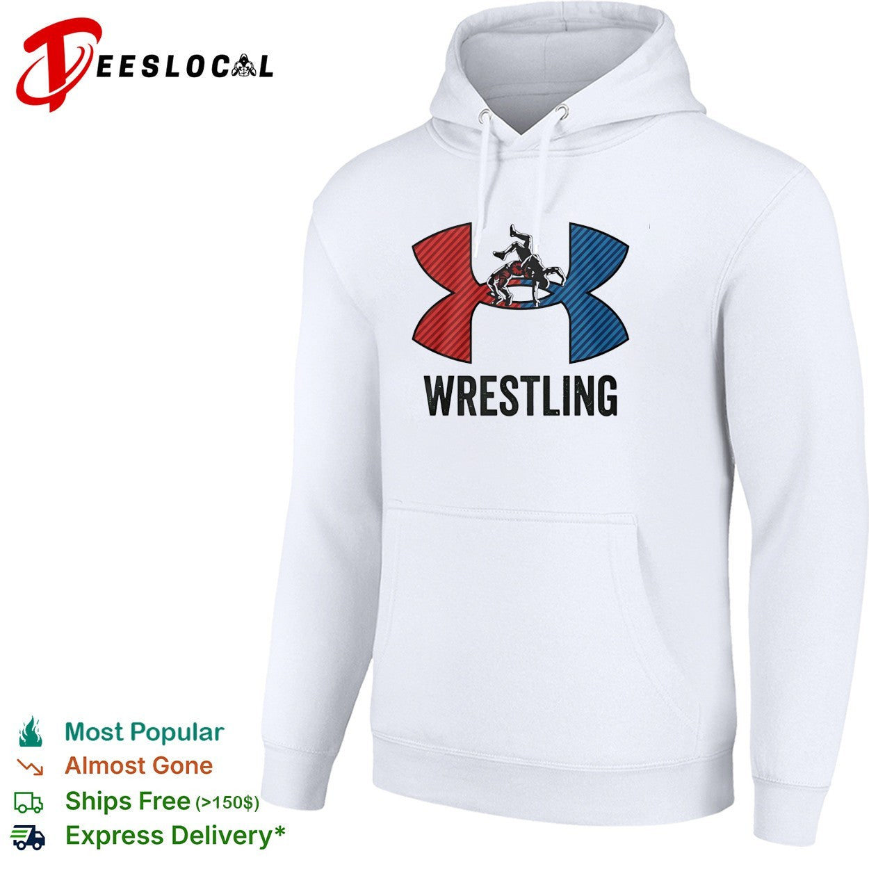 Under Armour Wrestling blue x red logo shirt