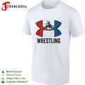 Under Armour Wrestling blue x red logo shirt