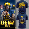 Under Wood Michigan Wolverines Navy Logo Two-Sided Graphic T-Shirt