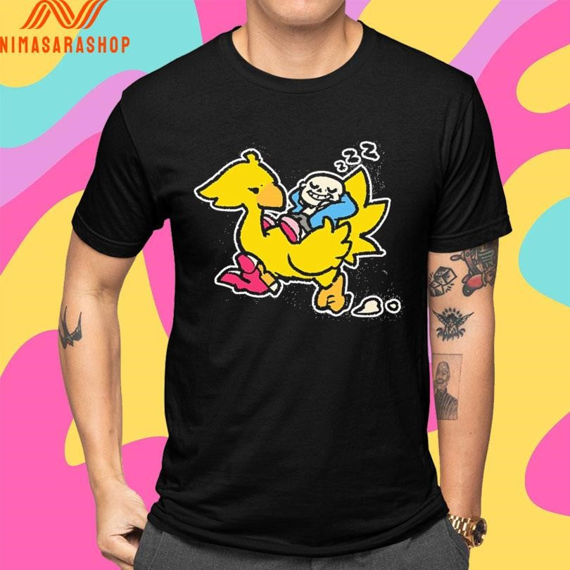 Undertale X Square Enix Sans And Chocobo Shirts