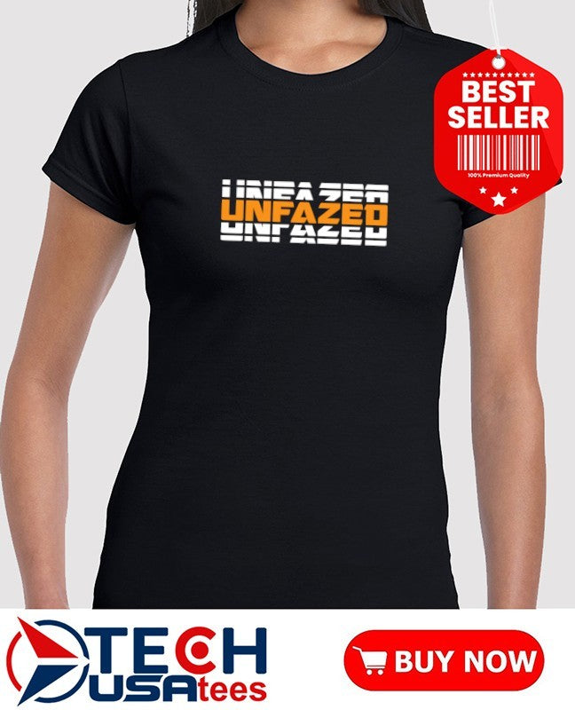 Unfazed repeat logo shirt